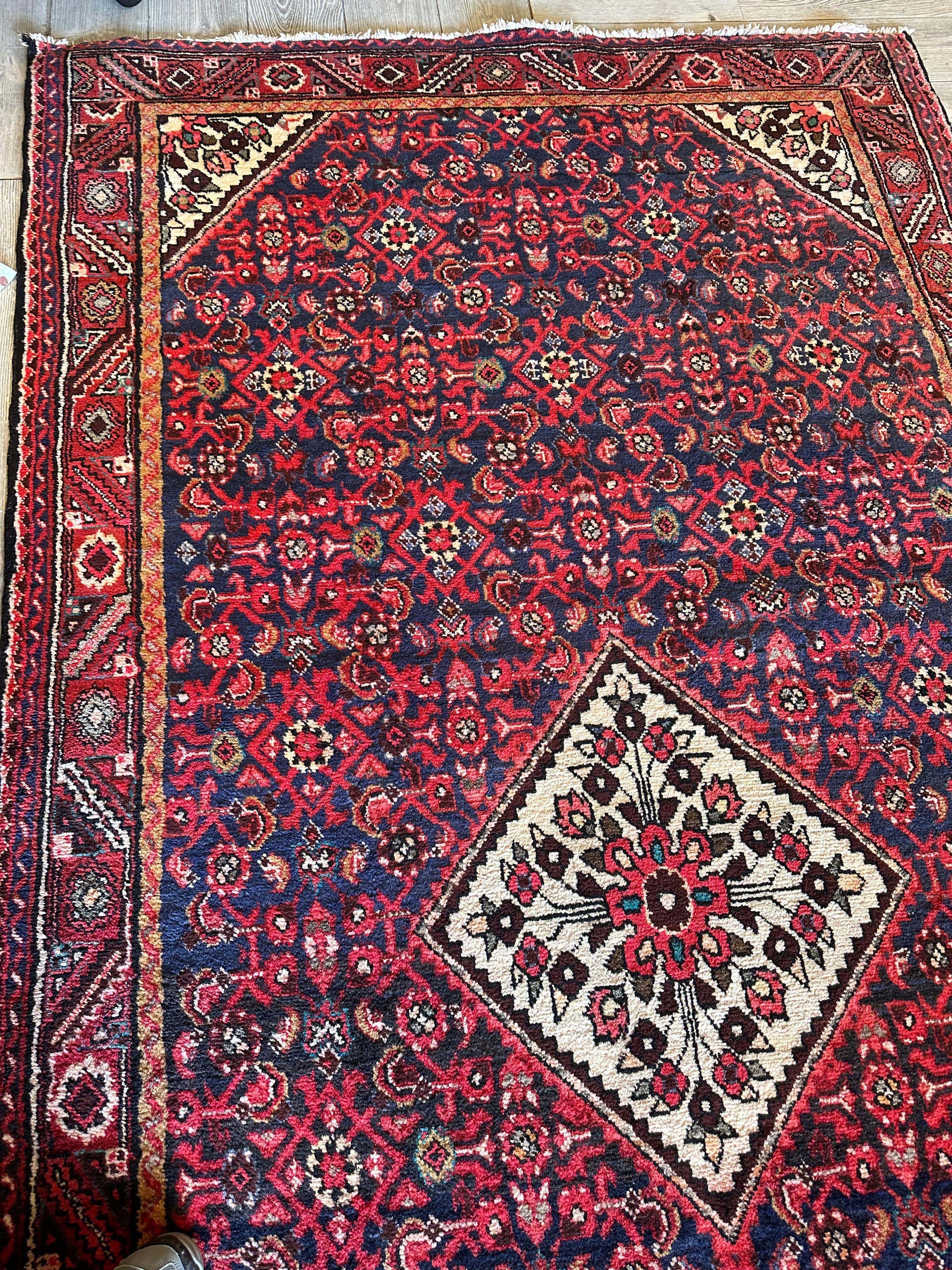 Fine Vintage Zagheh Persian Area Rug 10'4'' x 5'5''