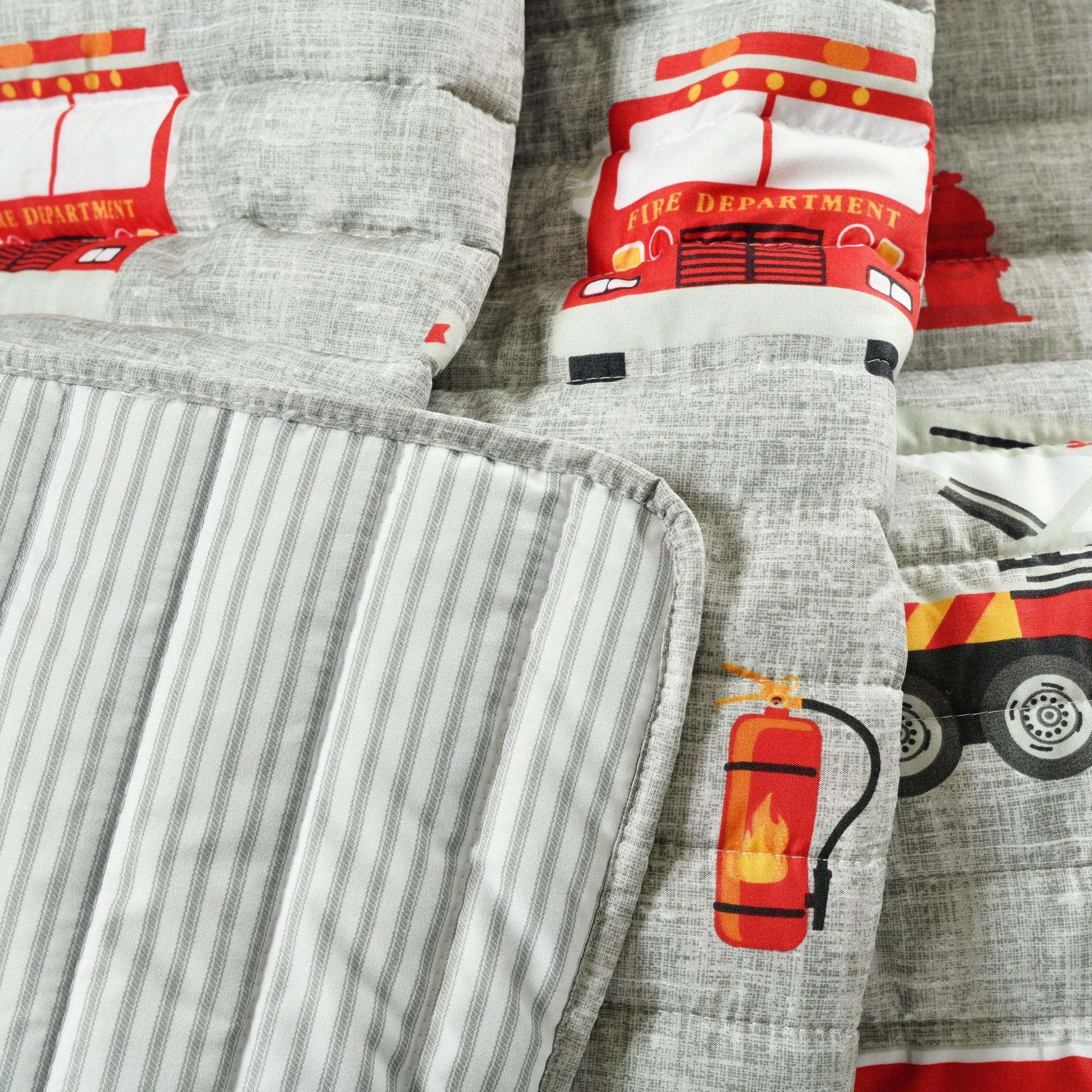 Fire Truck Reversible Throw