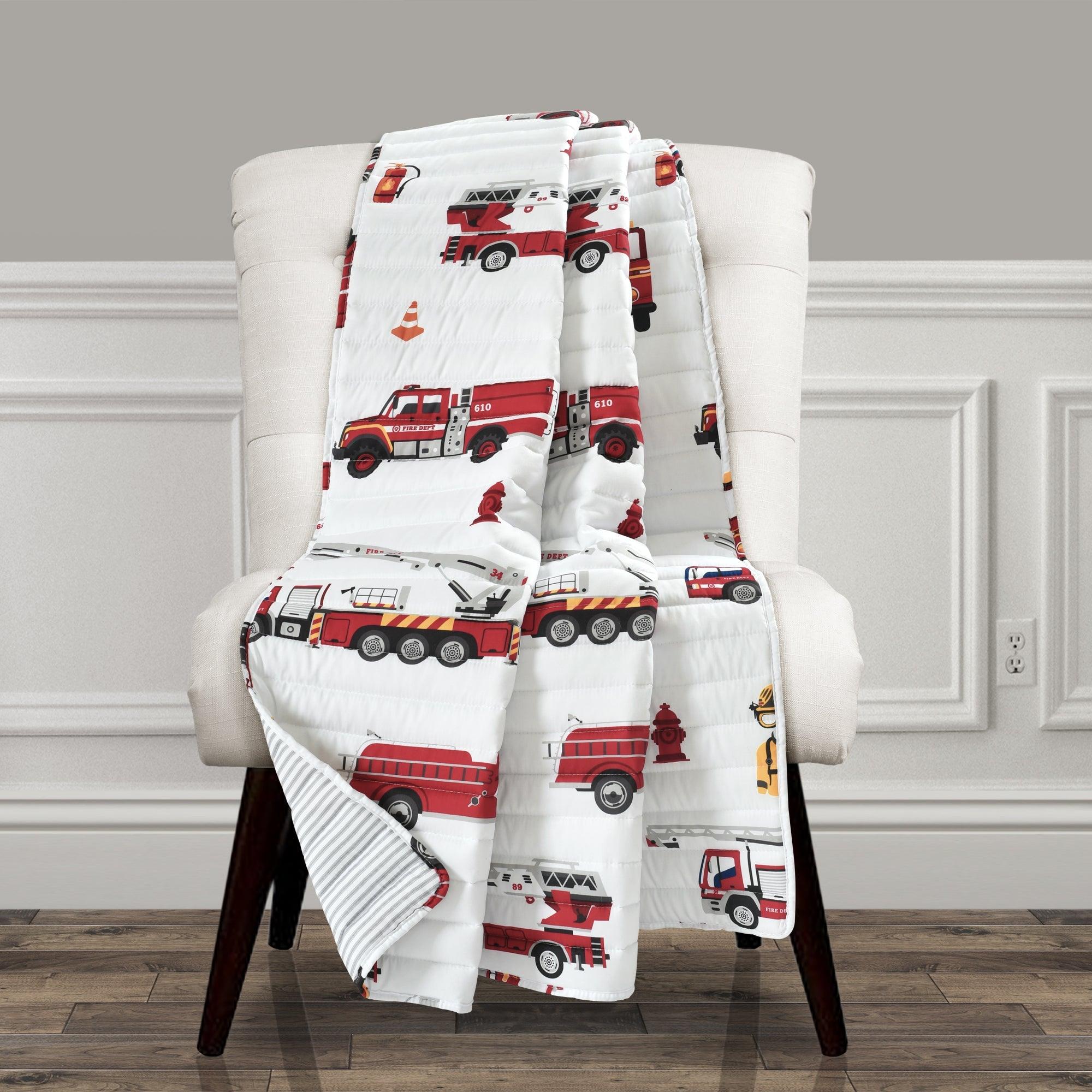 Fire Truck Reversible Throw