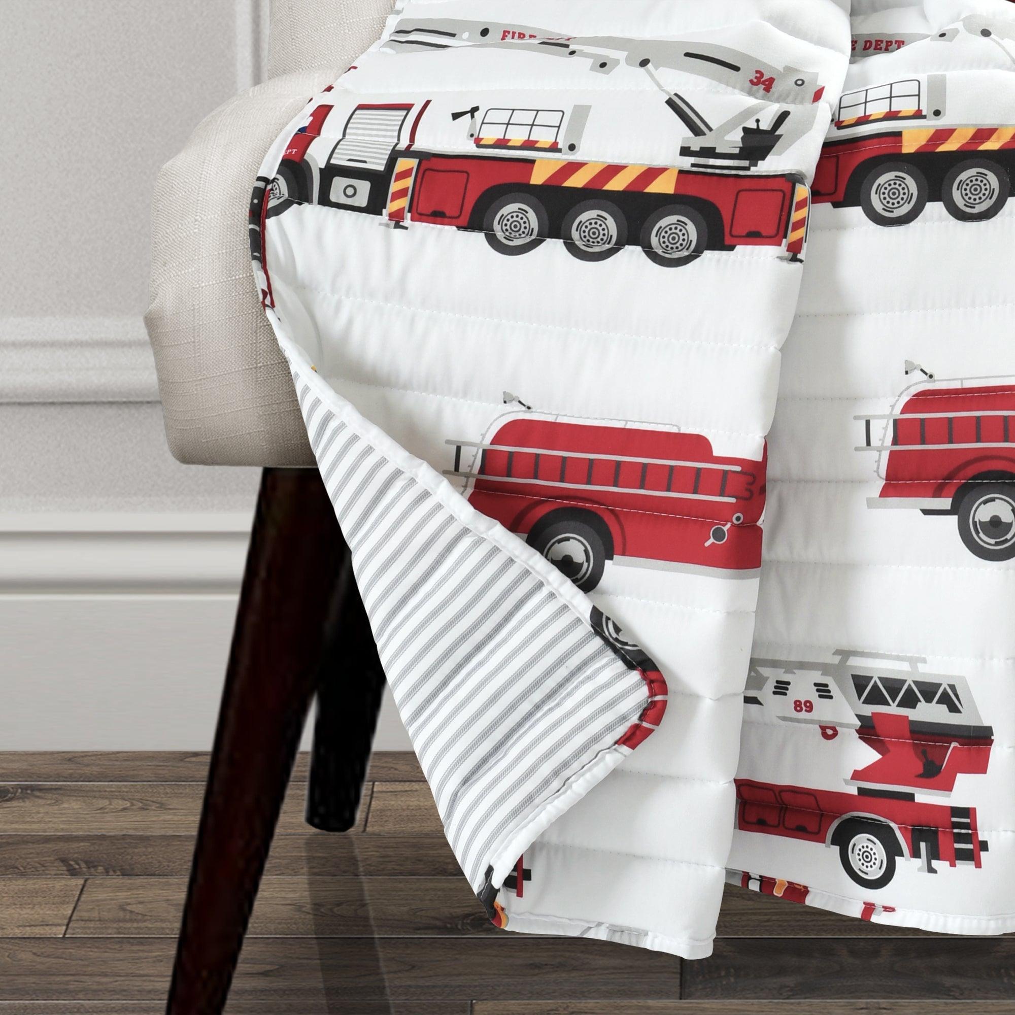 Fire Truck Reversible Throw