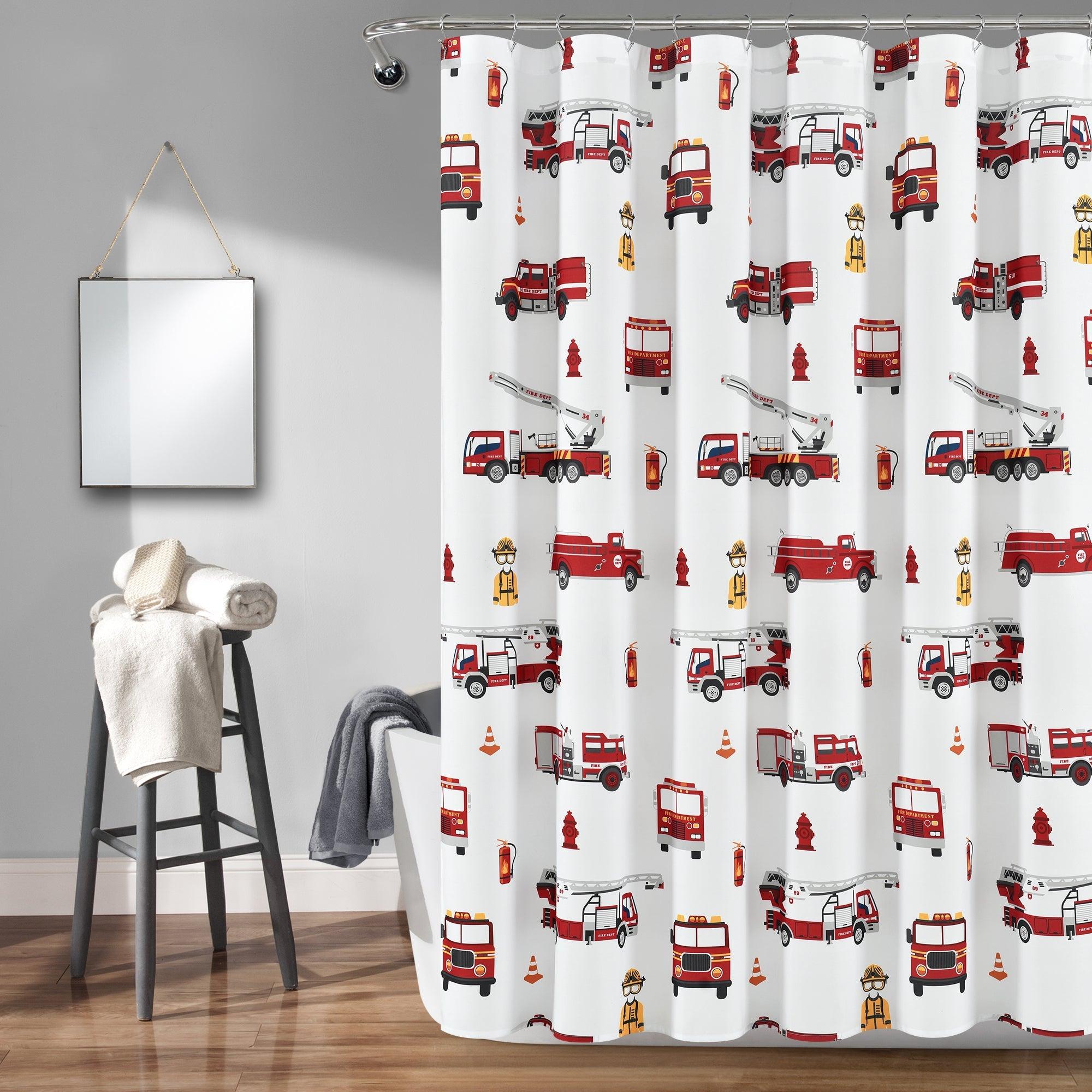 Fire Truck Shower Curtain