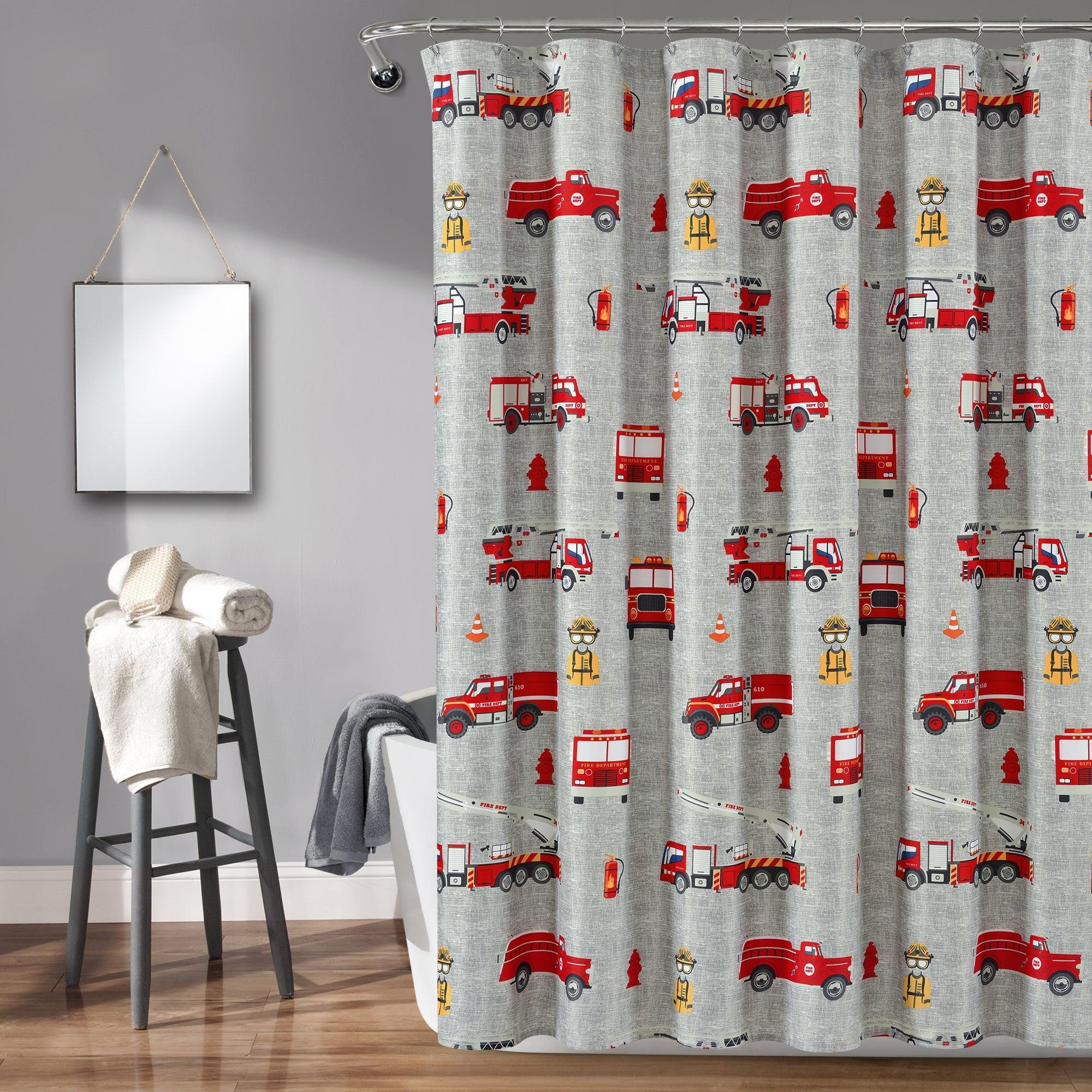 Fire Truck Shower Curtain