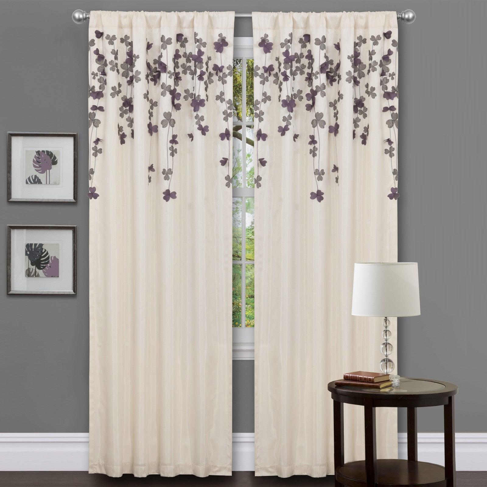 Flower Drops Window Curtain