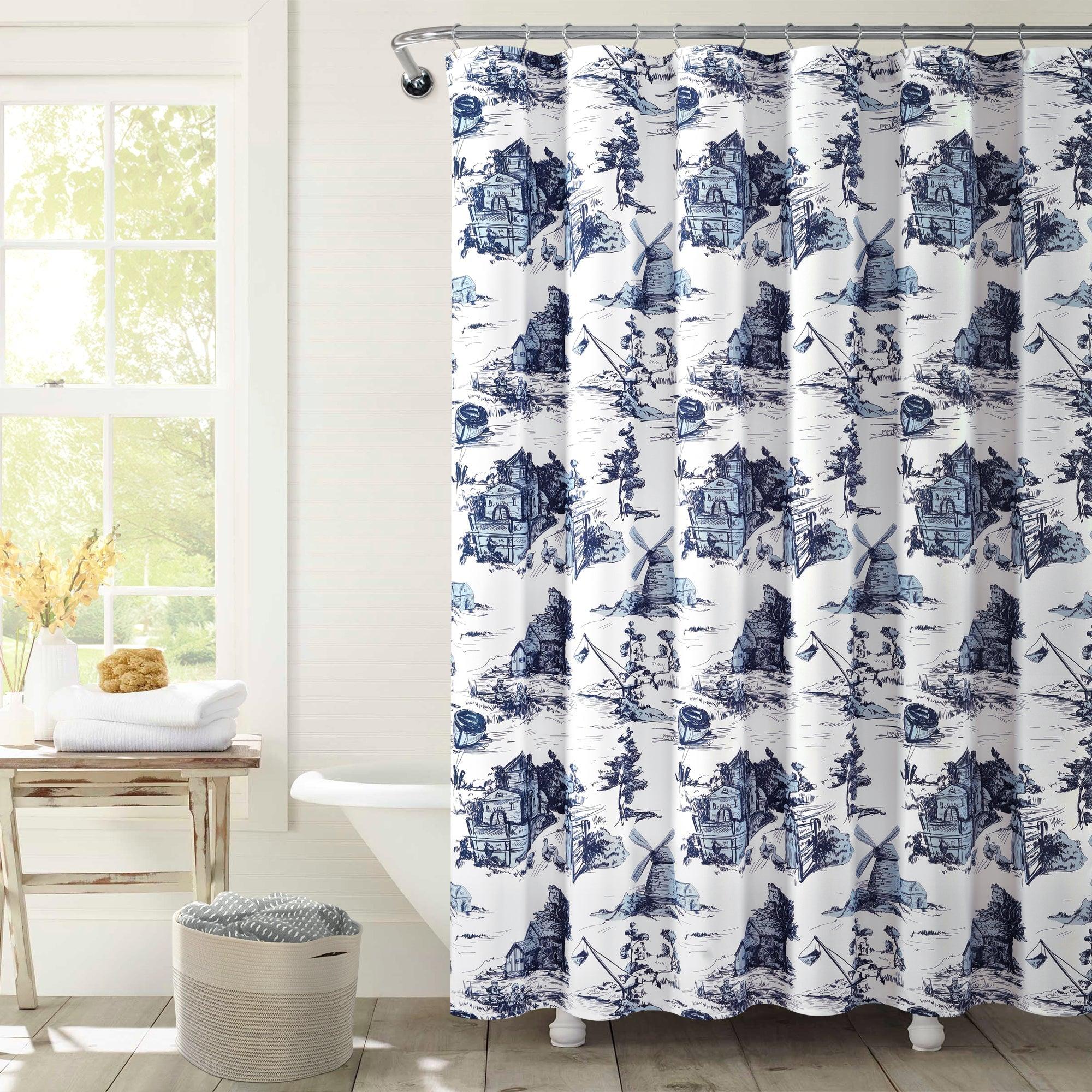 French Country Toile Shower Curtain