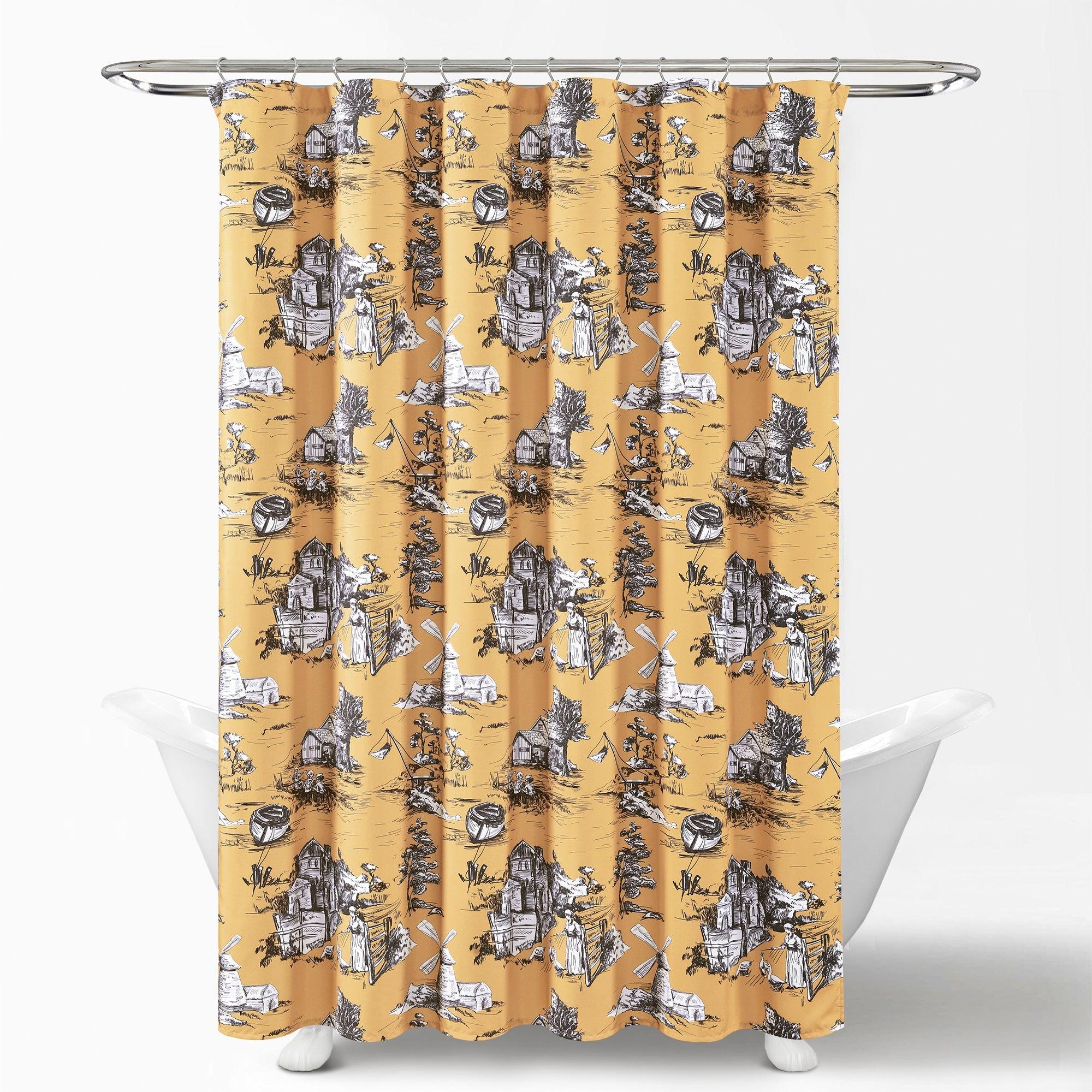 French Country Toile Shower Curtain