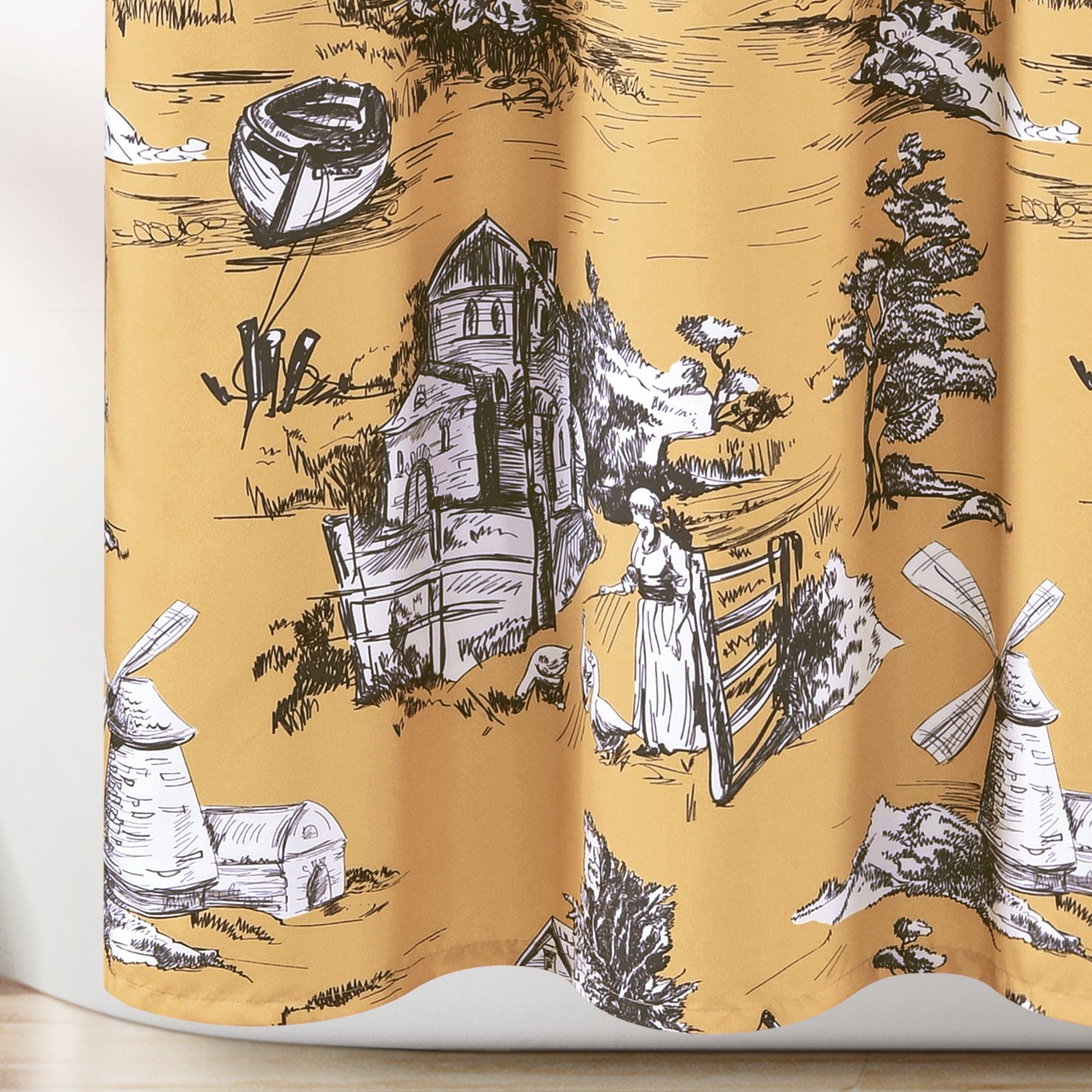 French Country Toile Shower Curtain