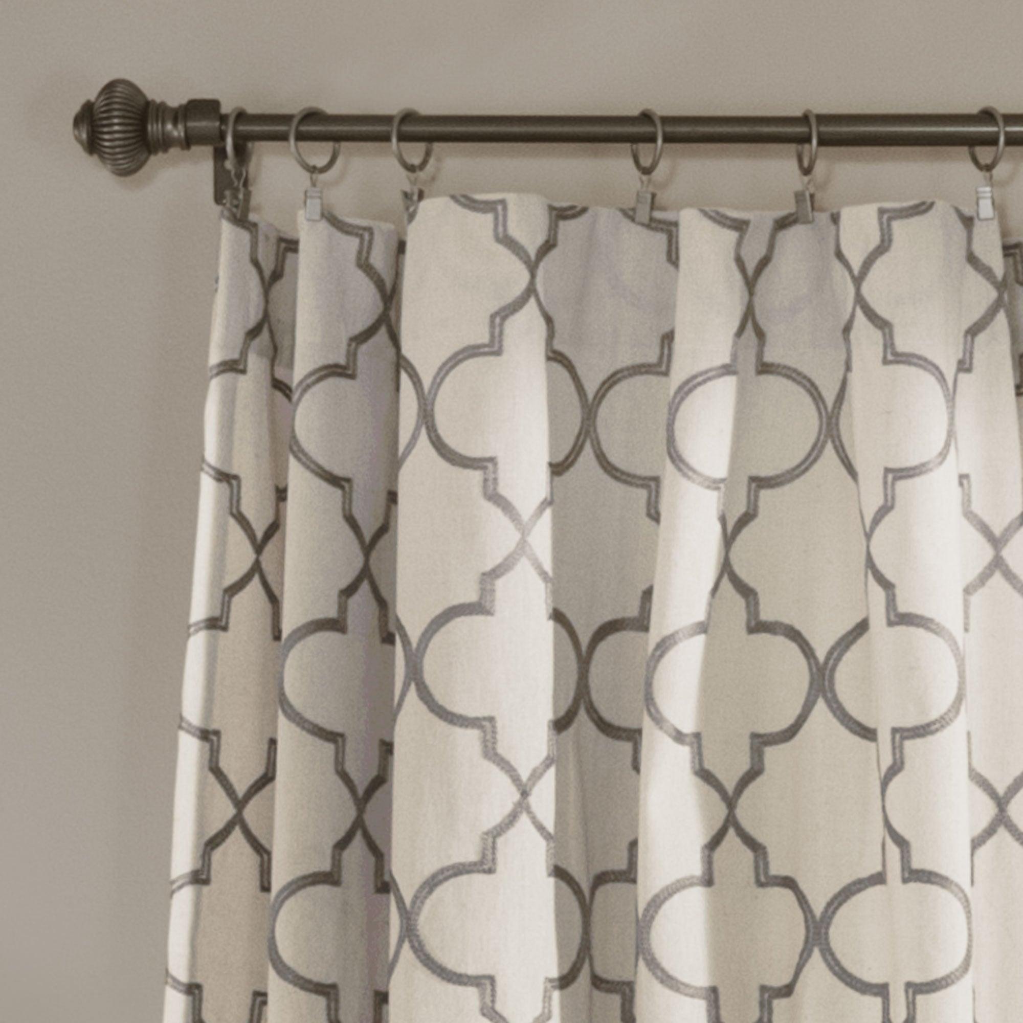 Geo Trellis Window Curtain Panel Set