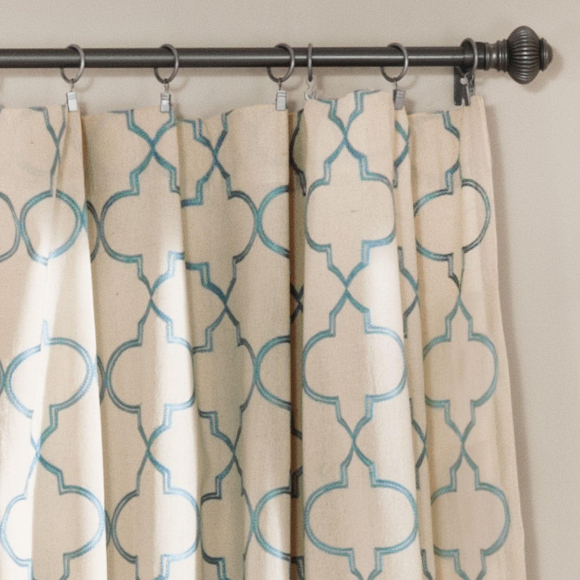 Geo Trellis Window Curtain Panel Set