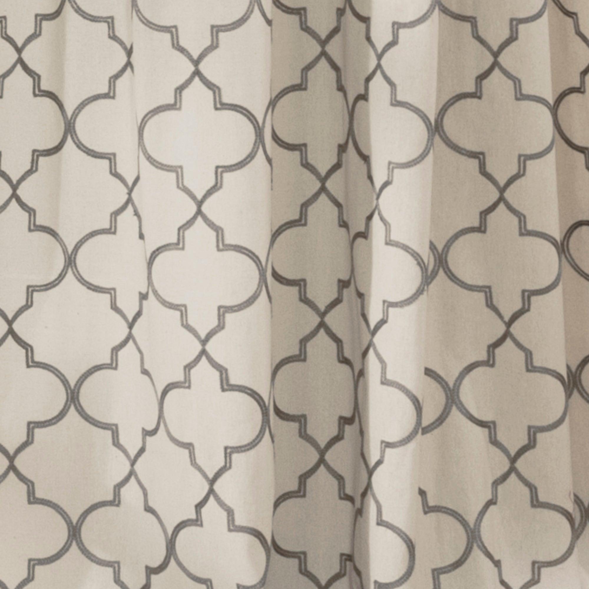 Geo Trellis Window Curtain Panel Set