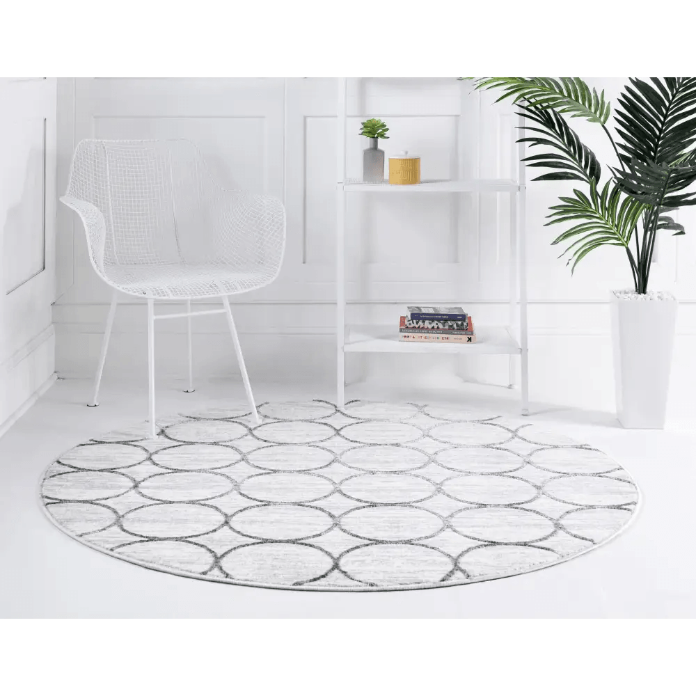 Geometric matrix trellis dots rug