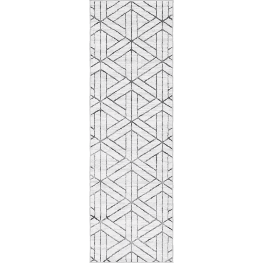 Geometric matrix trellis motif rug