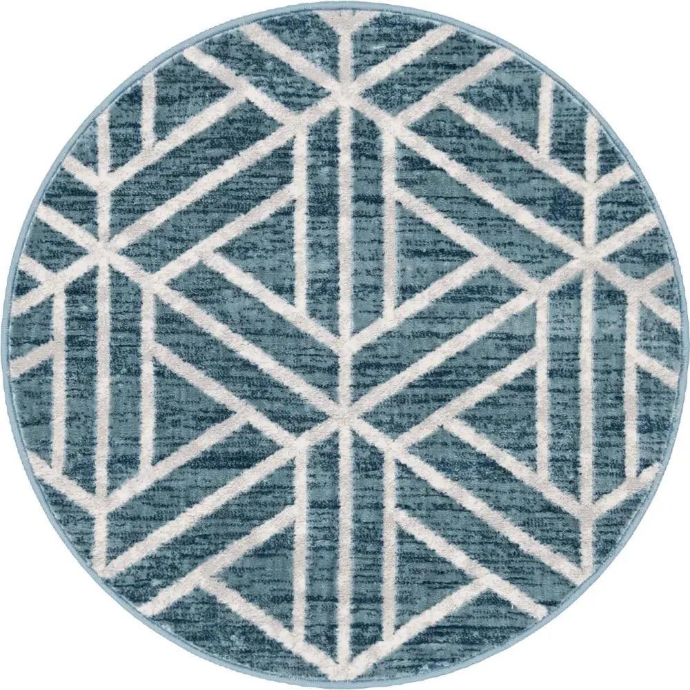 Geometric matrix trellis motif rug