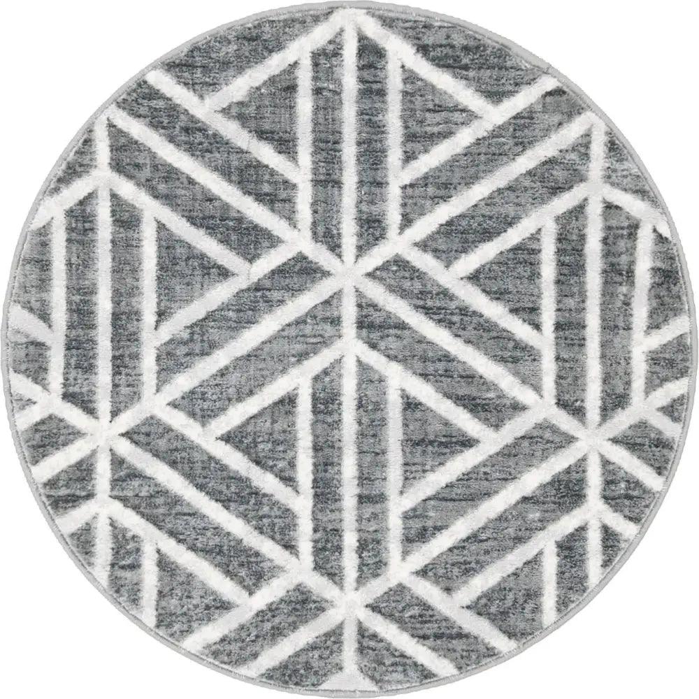 Geometric matrix trellis motif rug