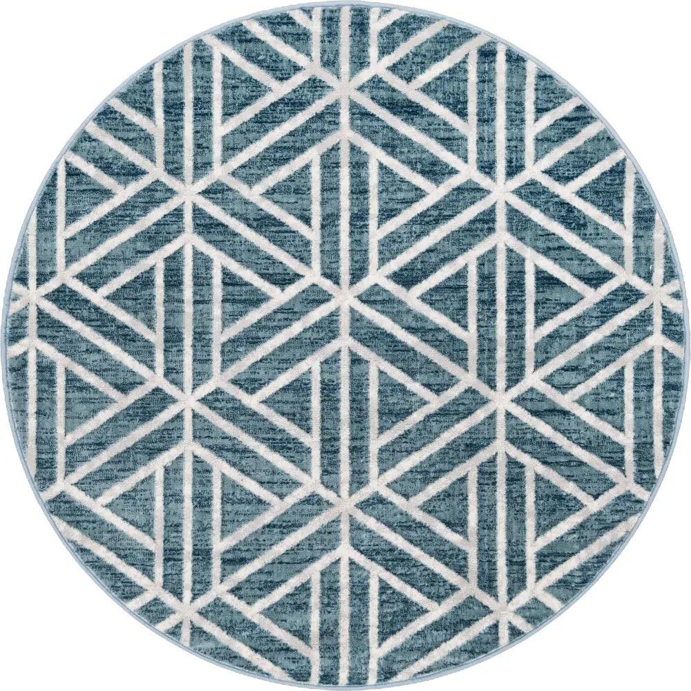 Geometric matrix trellis motif rug