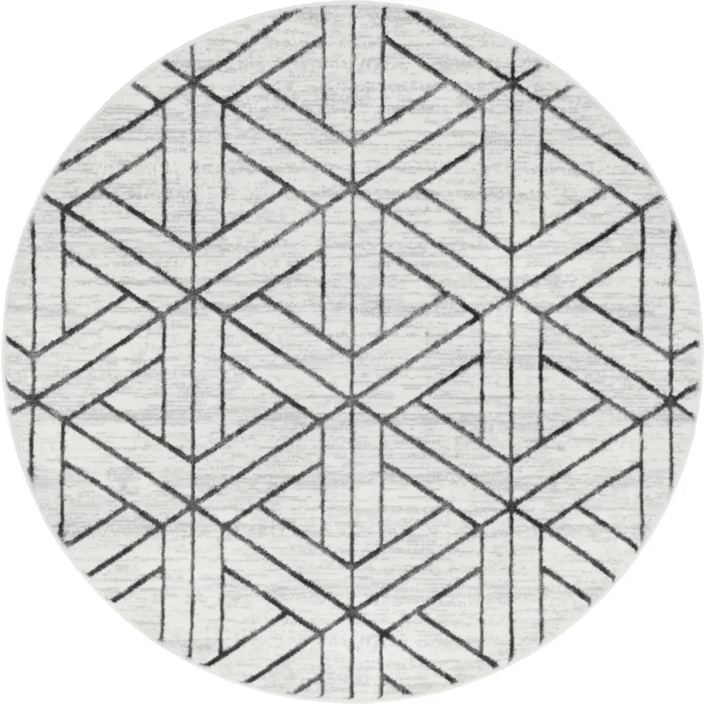 Geometric matrix trellis motif rug