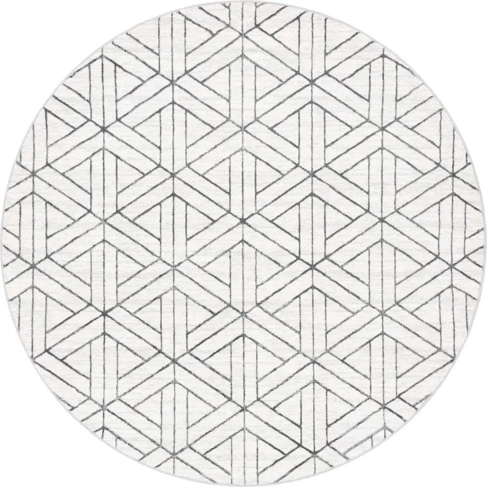 Geometric matrix trellis motif rug