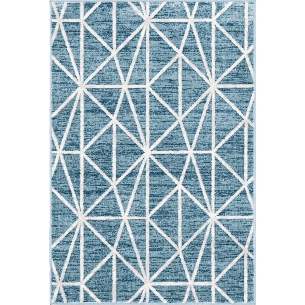 Geometric matrix trellis rug