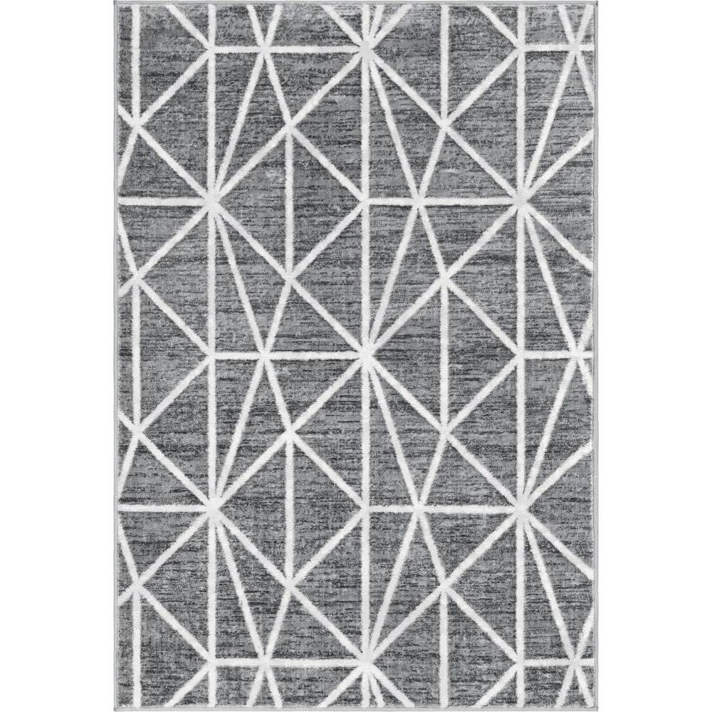 Geometric matrix trellis rug