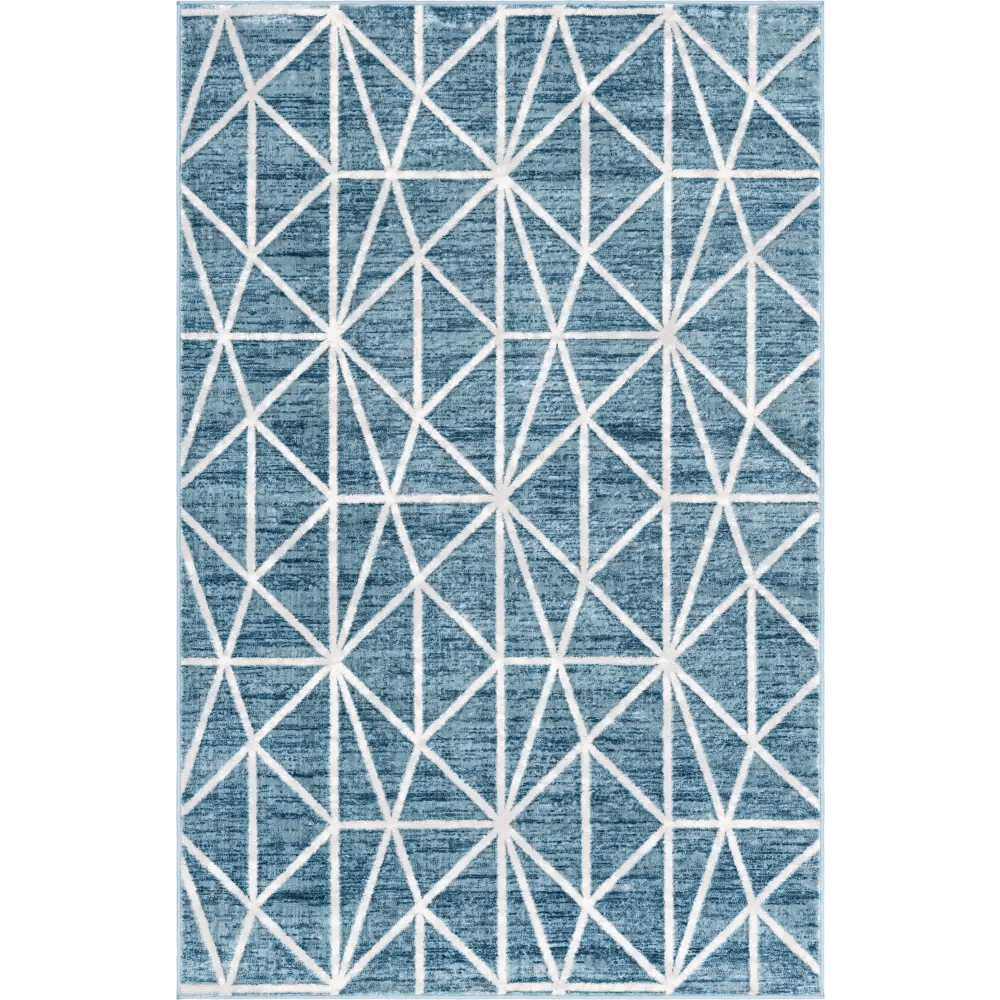 Geometric matrix trellis rug