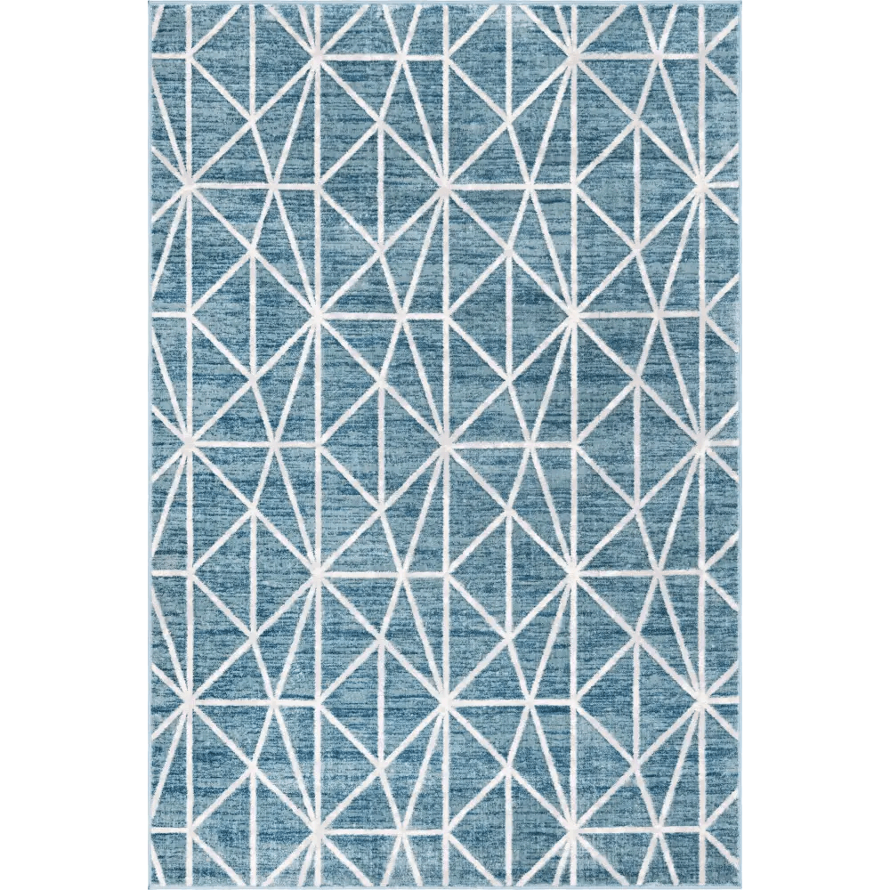 Geometric matrix trellis rug