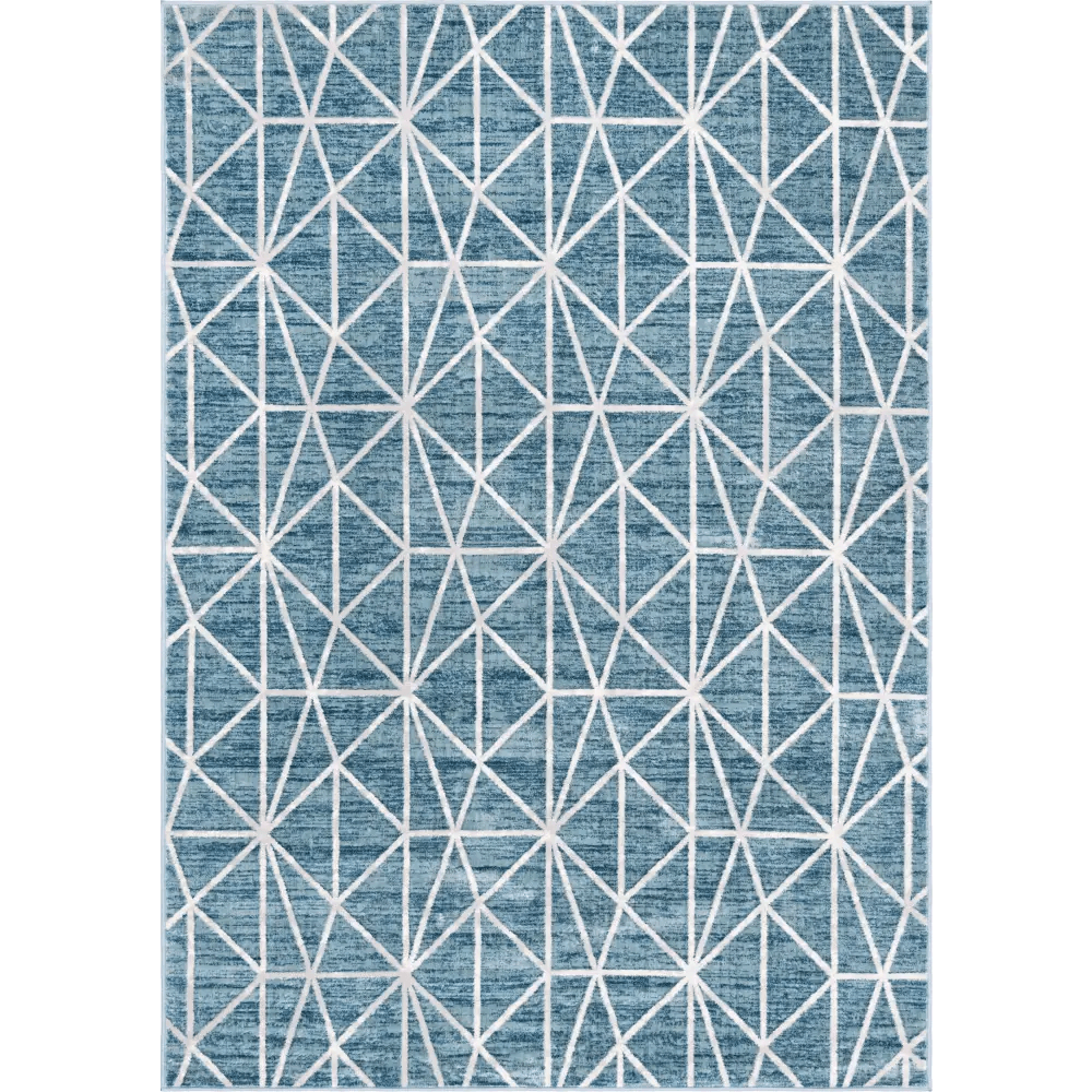 Geometric matrix trellis rug