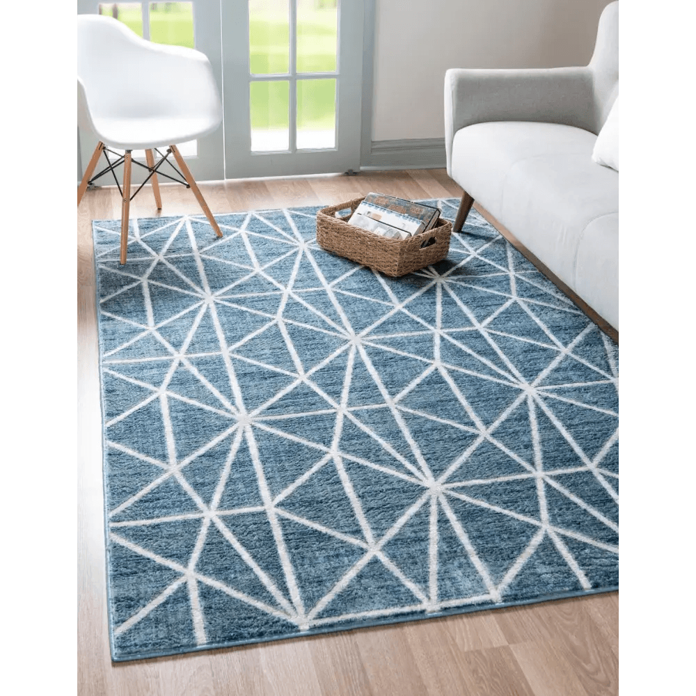 Geometric matrix trellis rug