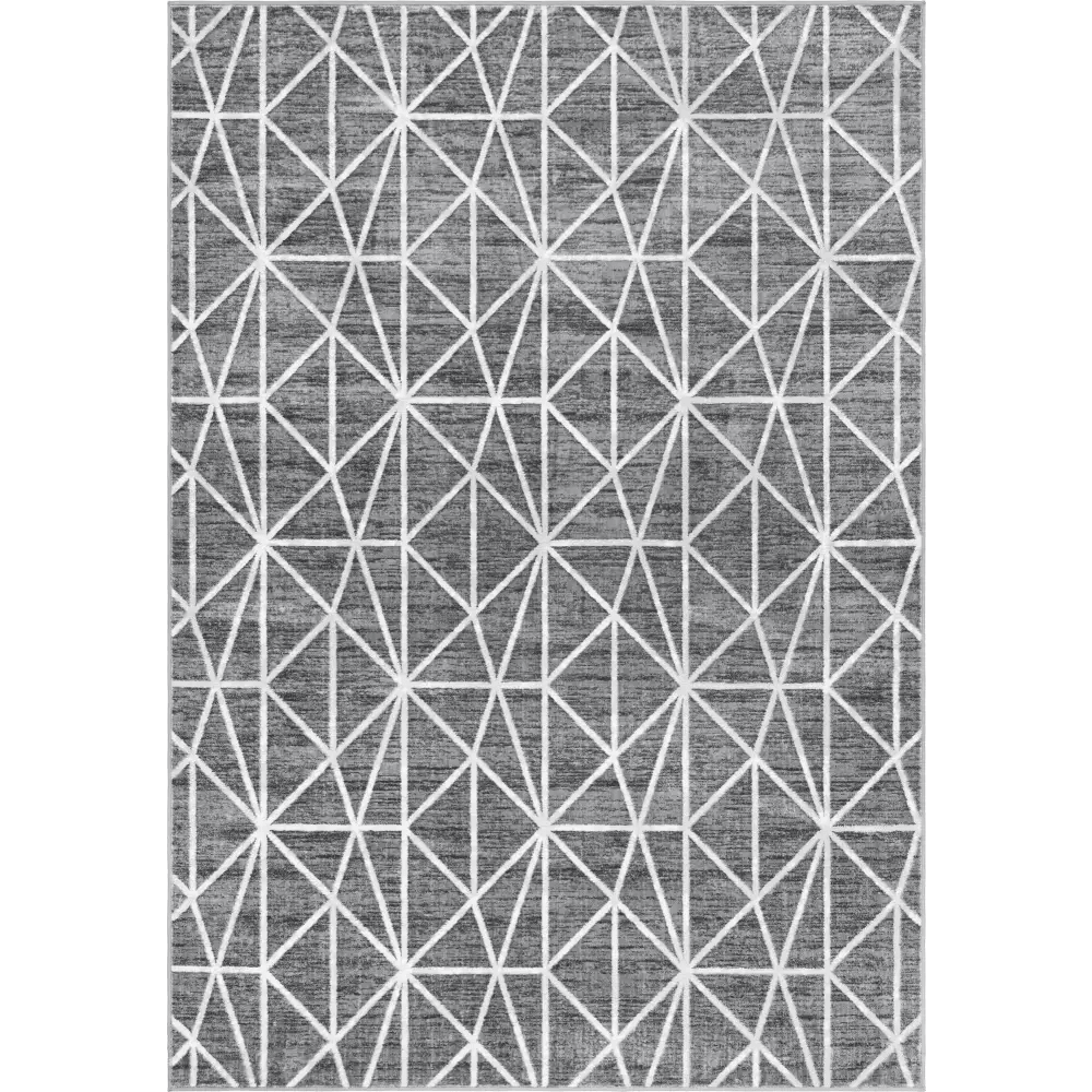 Geometric matrix trellis rug