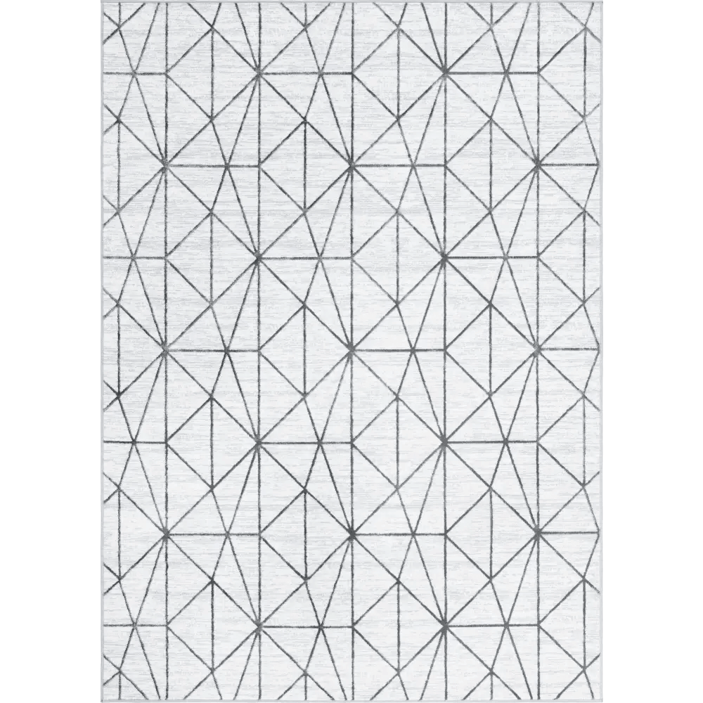 Geometric matrix trellis rug