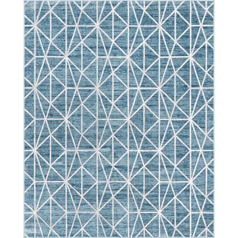 Geometric matrix trellis rug