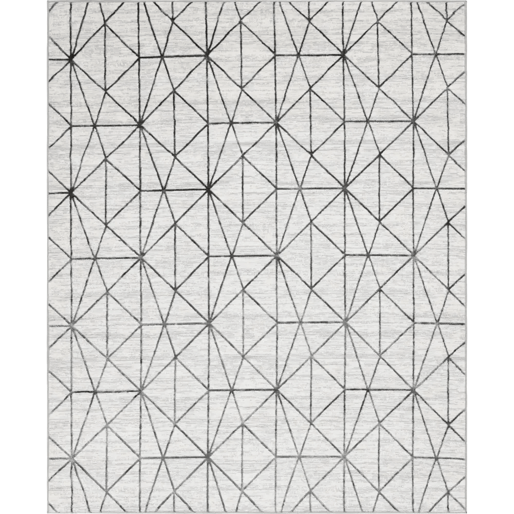 Geometric matrix trellis rug