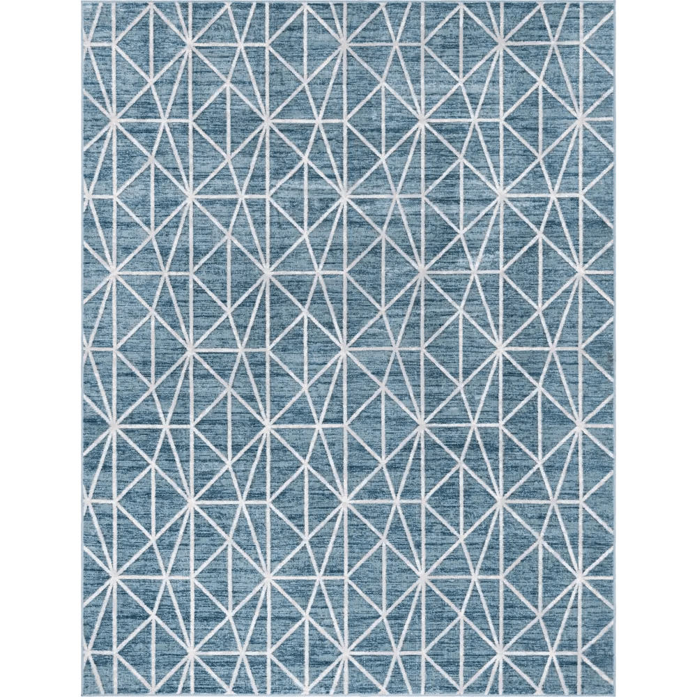 Geometric matrix trellis rug