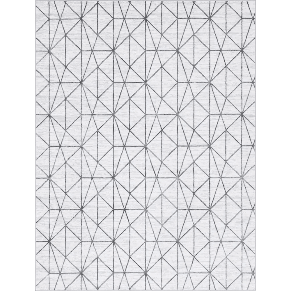 Geometric matrix trellis rug