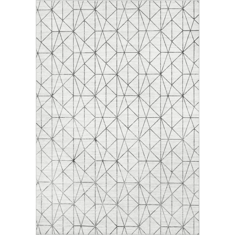 Geometric matrix trellis rug