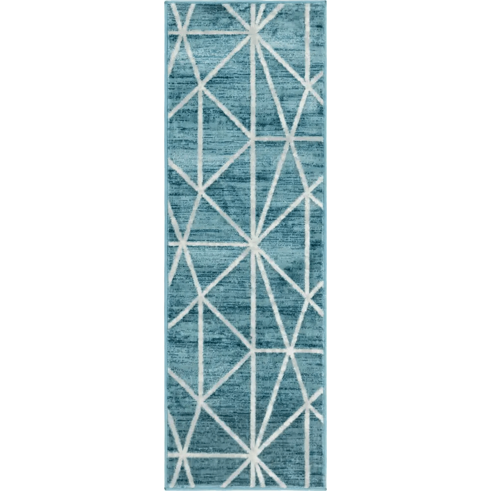 Geometric matrix trellis rug