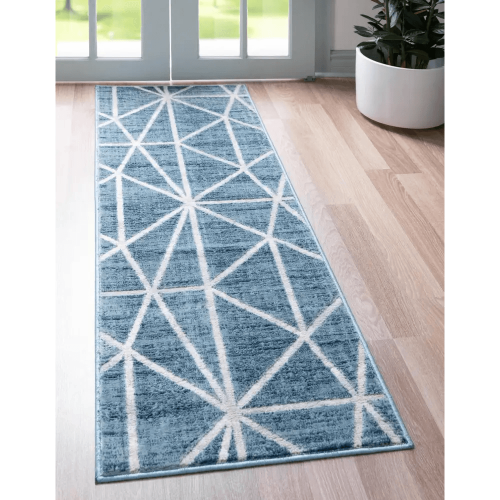 Geometric matrix trellis rug