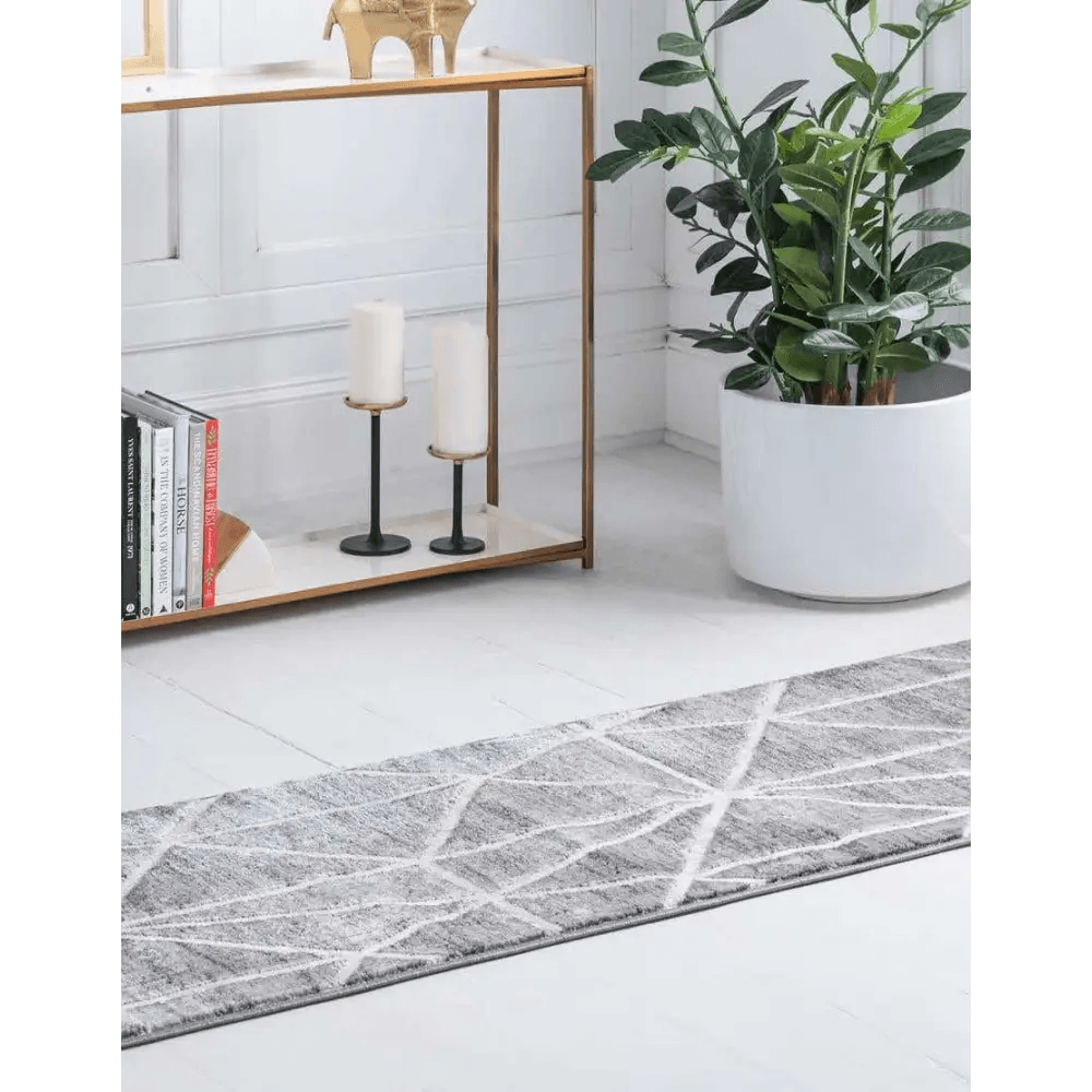 Geometric matrix trellis rug