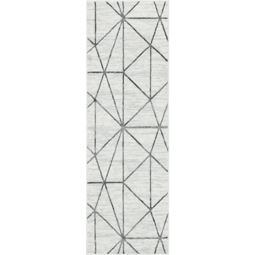 Geometric matrix trellis rug