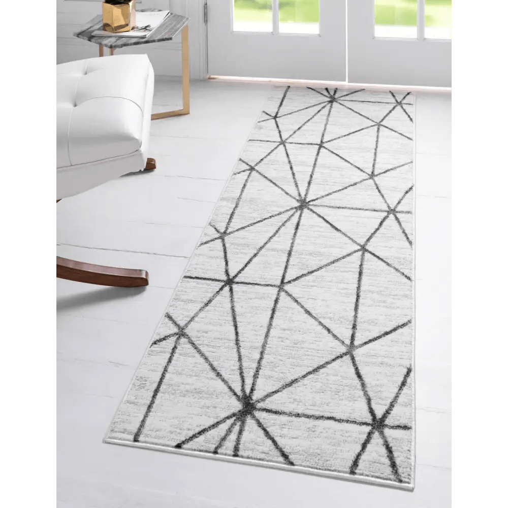 Geometric matrix trellis rug