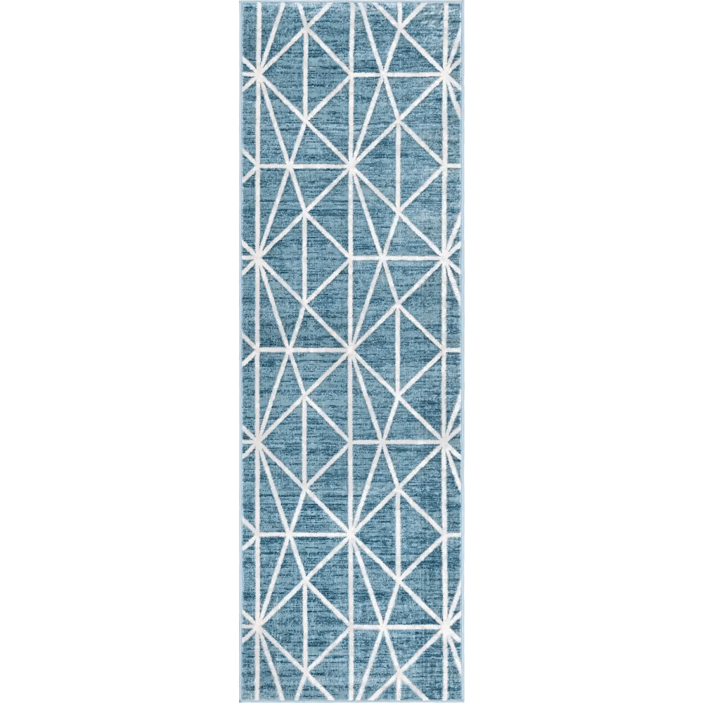 Geometric matrix trellis rug