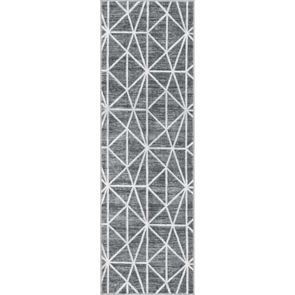 Geometric matrix trellis rug