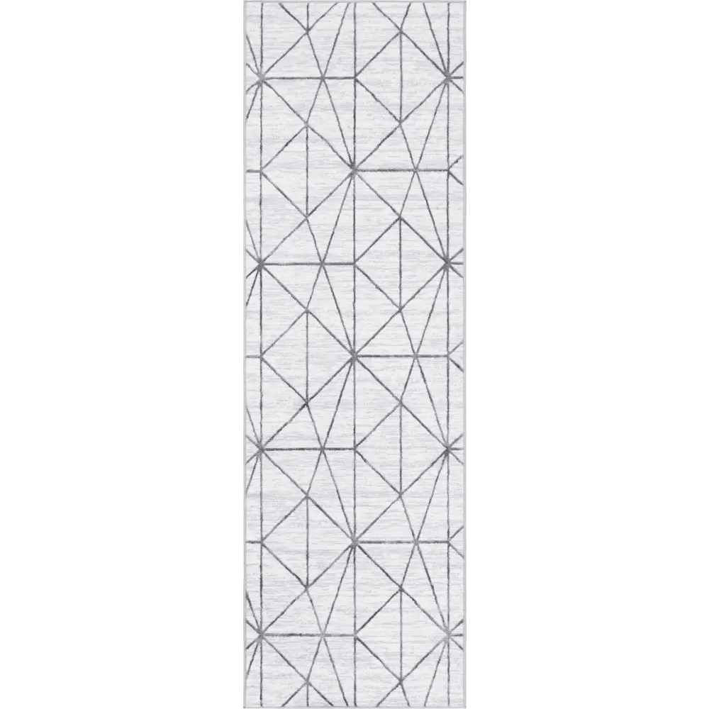 Geometric matrix trellis rug