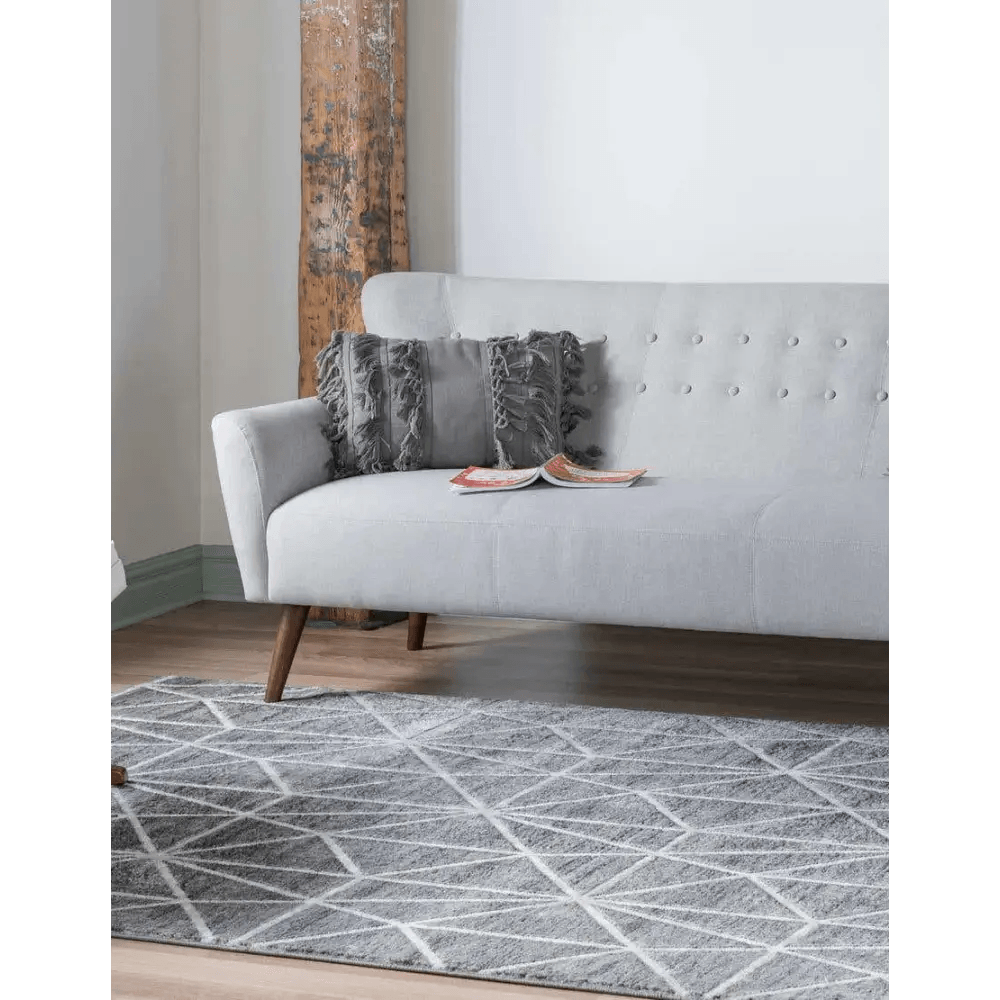 Geometric matrix trellis rug