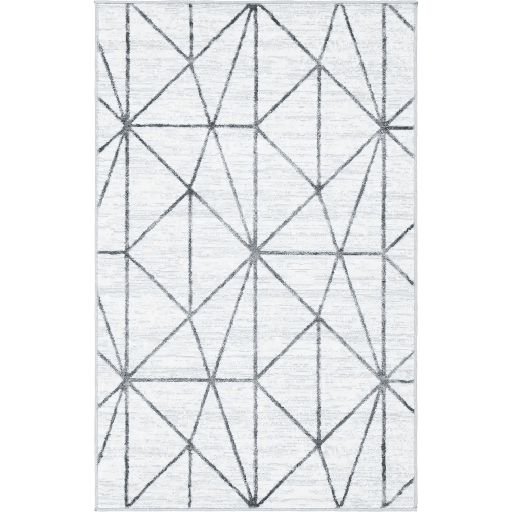 Geometric matrix trellis rug