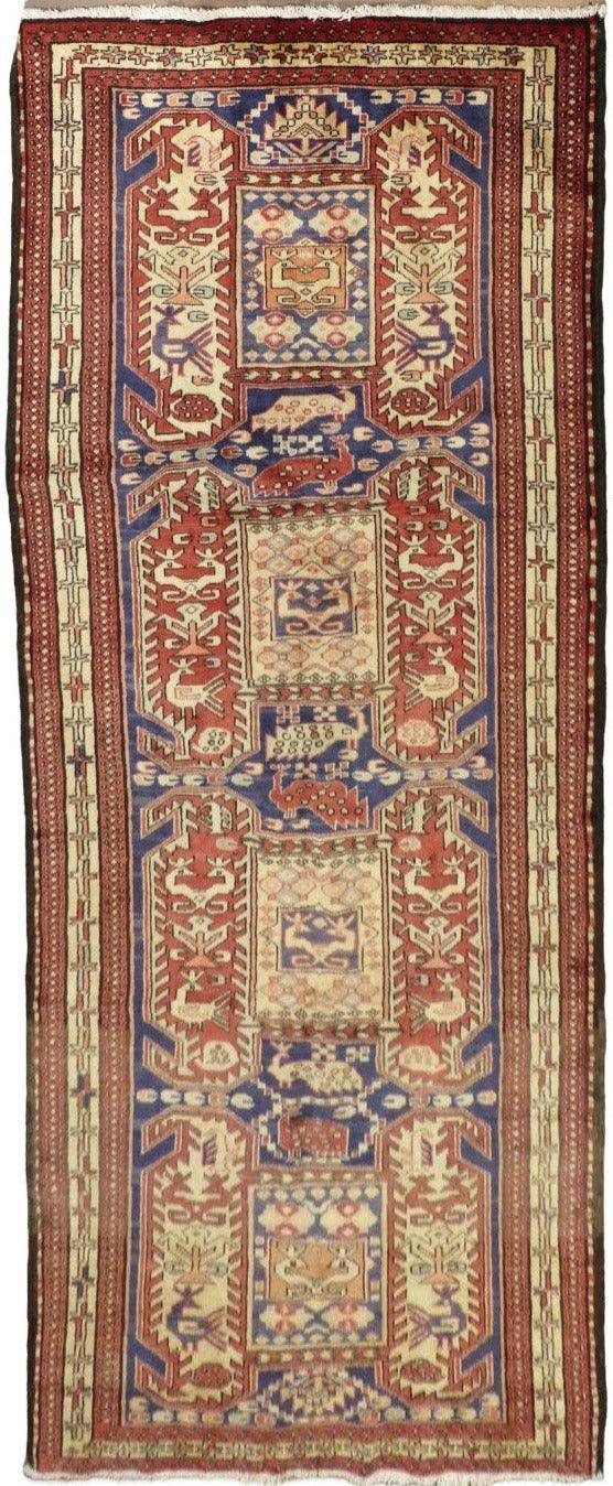 Gorgeous Vintage Hamadan Meshkin Runner Rug Runner 4x10 Ft