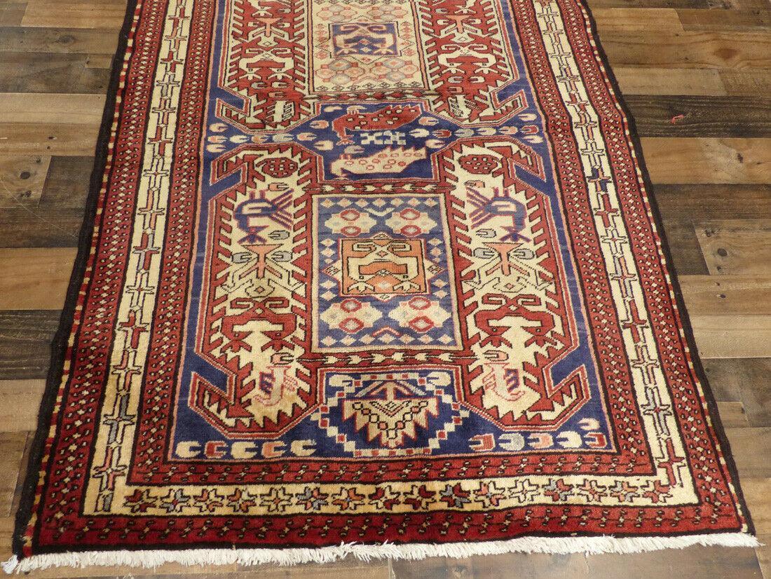 Gorgeous Vintage Hamadan Meshkin Runner Rug Runner 4x10 Ft