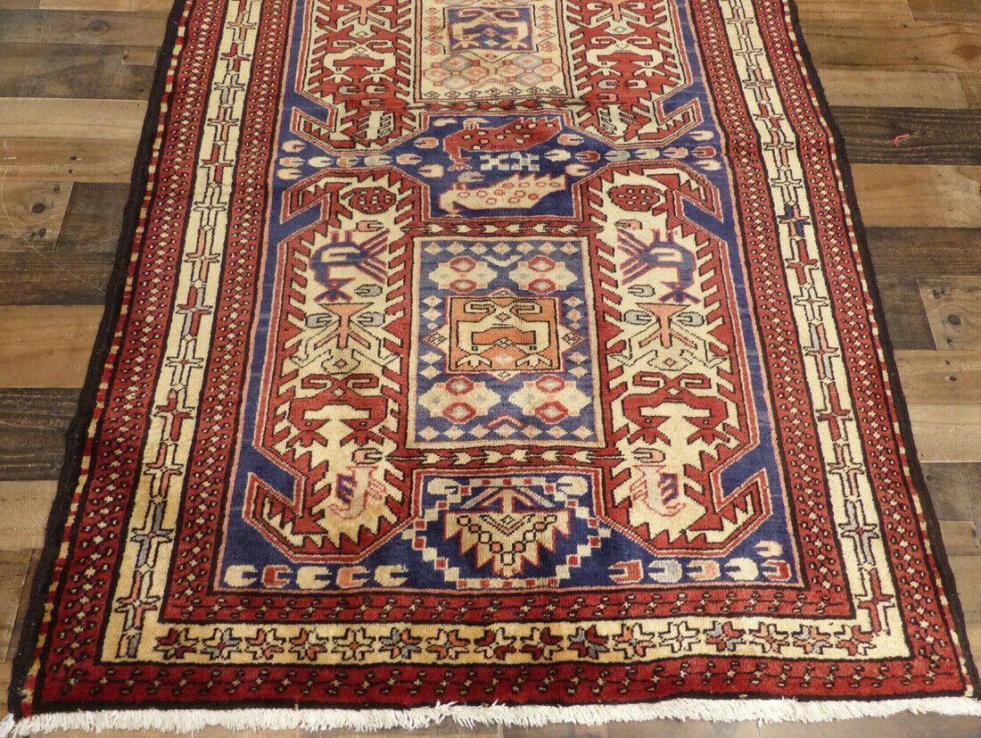 Gorgeous Vintage Hamadan Meshkin Runner Rug Runner 4x10 Ft