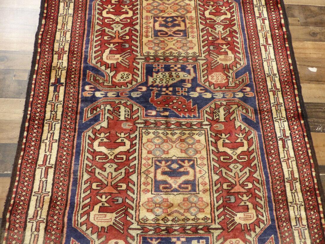 Gorgeous Vintage Hamadan Meshkin Runner Rug Runner 4x10 Ft