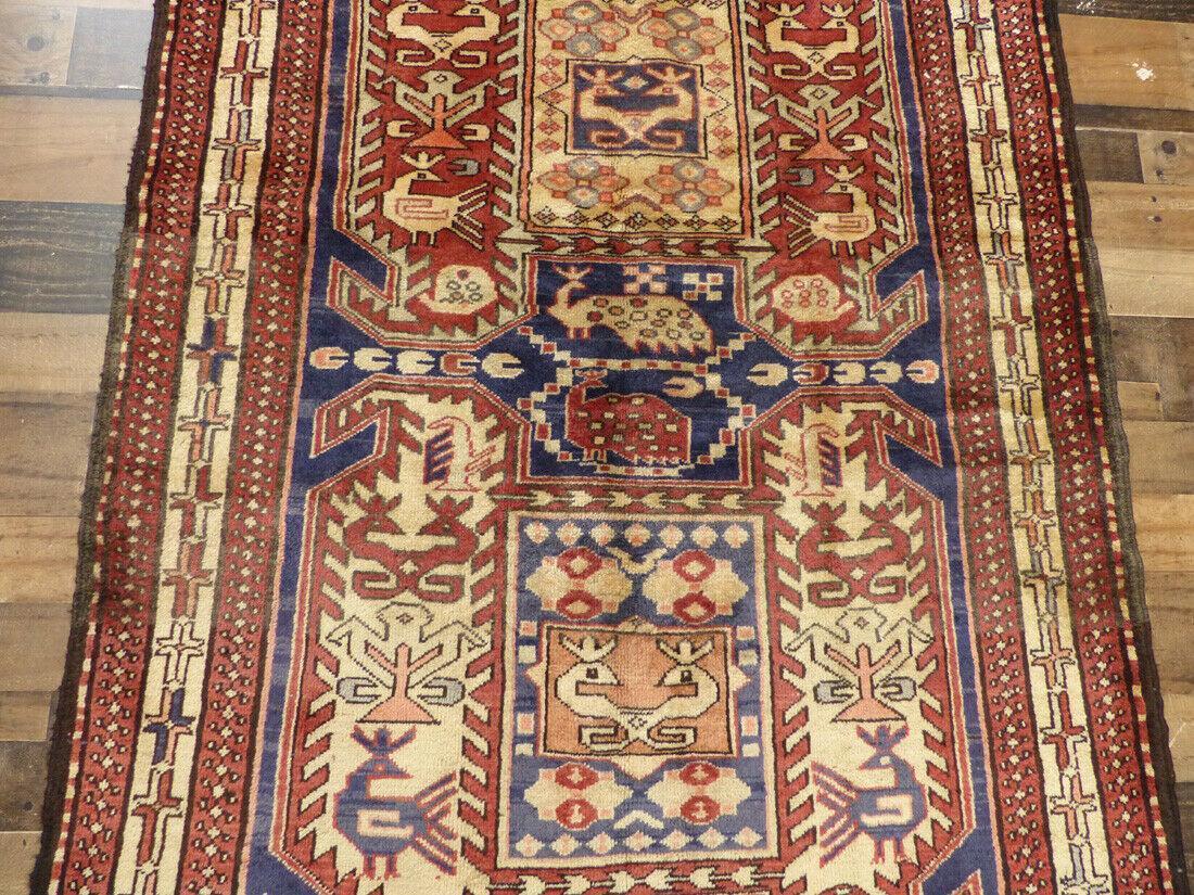 Gorgeous Vintage Hamadan Meshkin Runner Rug Runner 4x10 Ft