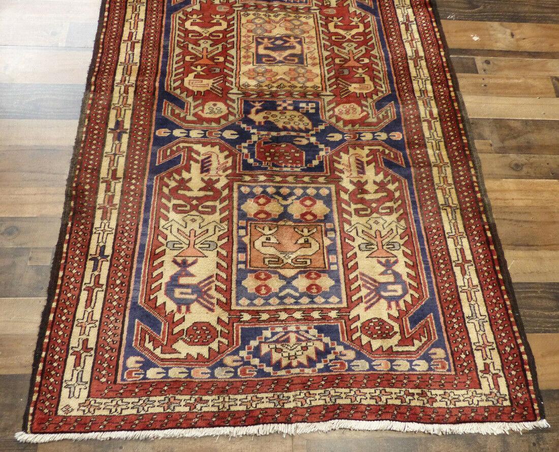 Gorgeous Vintage Hamadan Meshkin Runner Rug Runner 4x10 Ft