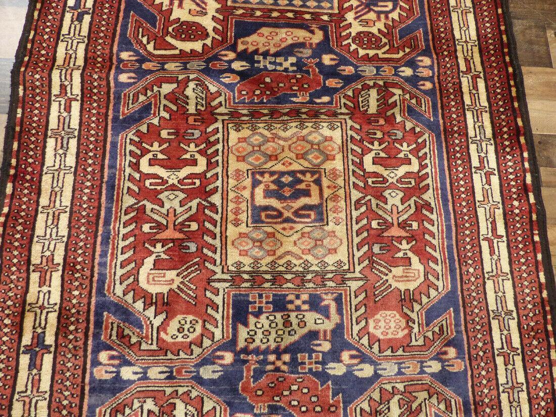 Gorgeous Vintage Hamadan Meshkin Runner Rug Runner 4x10 Ft